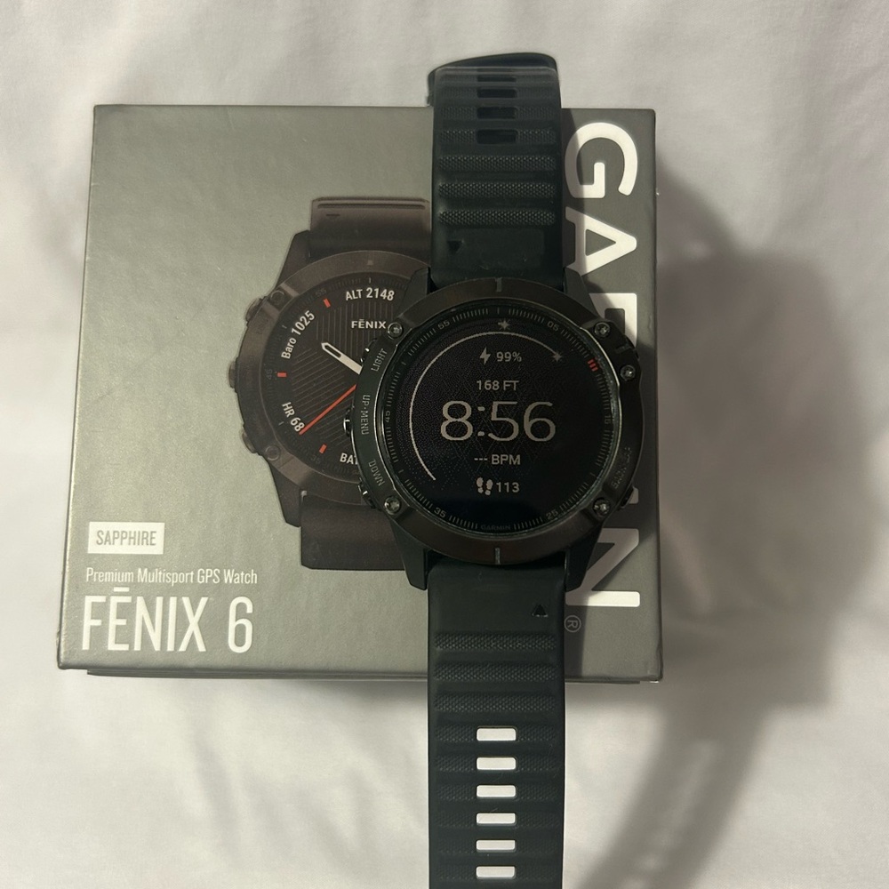 Garmin Fenix 6 Sapphire GPS Watch - Black